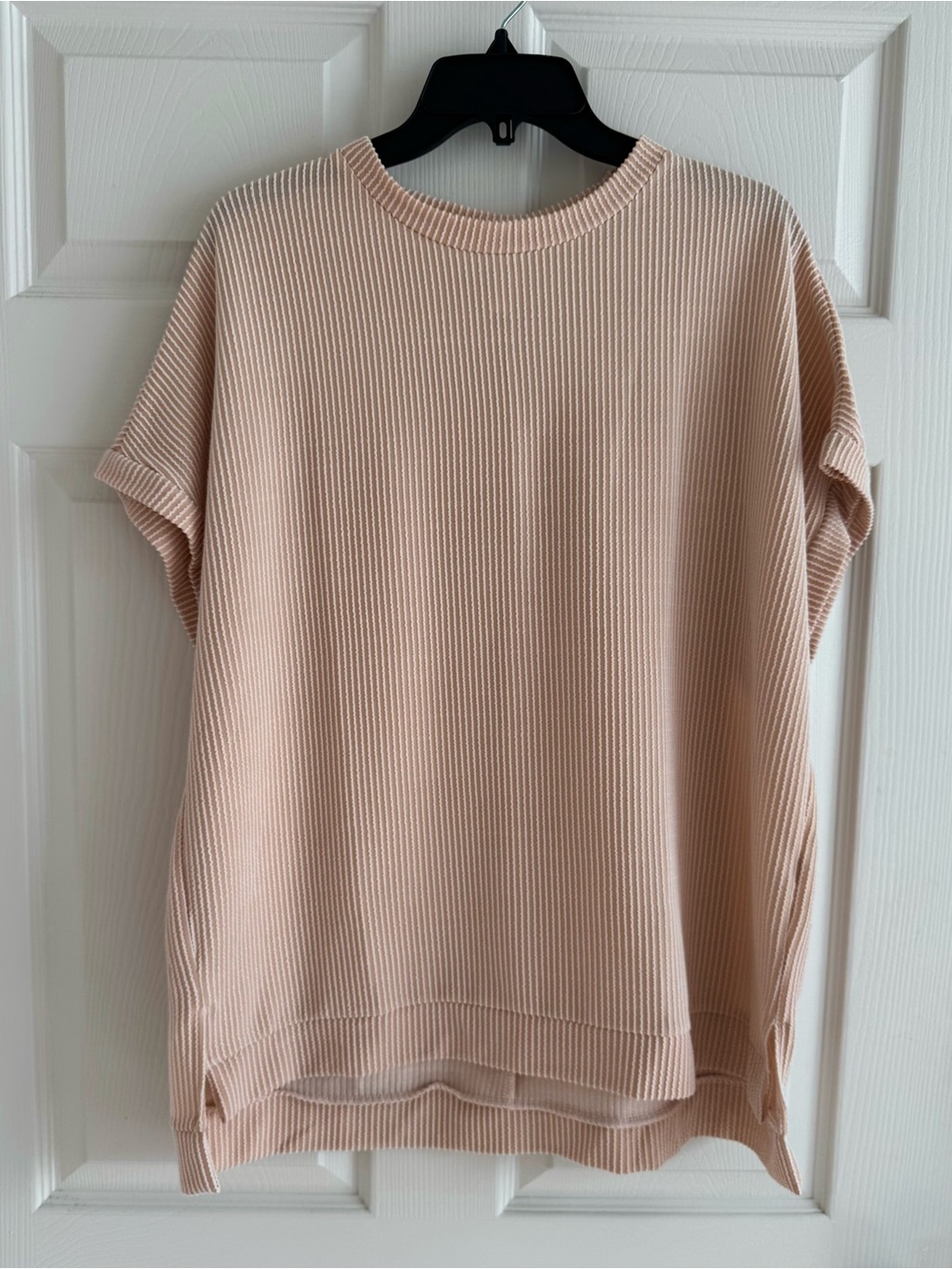 Relaxed Ribbed Short-Sleeve Shirt
